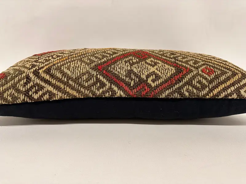 12x24 Brown Pillow Sham, Custom Pillow Case, Kilim Pillow, Pillow Cover, Turkish Pillow, Home Decor Pillow, Aesthetic Pillow Sham - 5