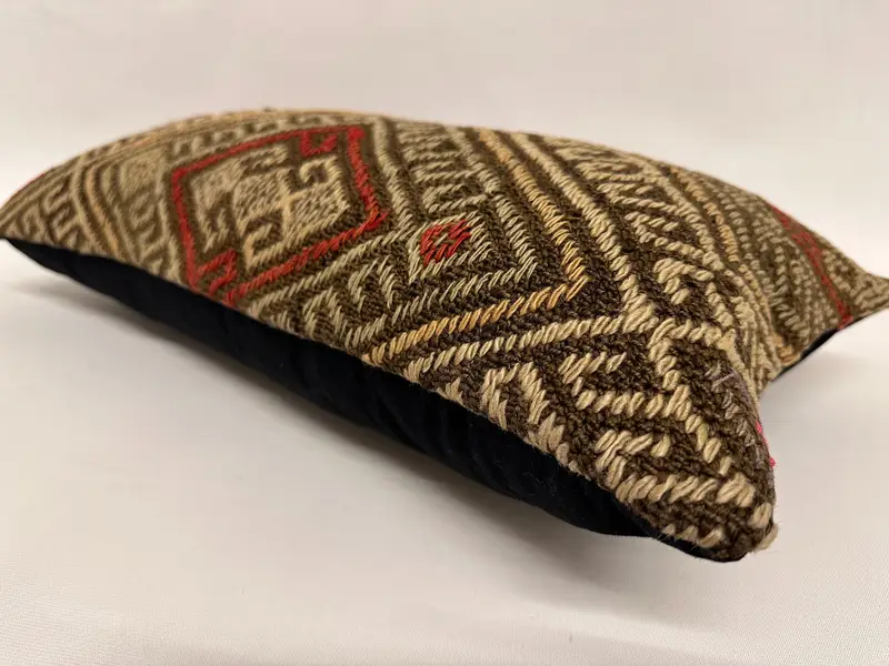 12x24 Brown Pillow Sham, Custom Pillow Case, Kilim Pillow, Pillow Cover, Turkish Pillow, Home Decor Pillow, Aesthetic Pillow Sham - 6