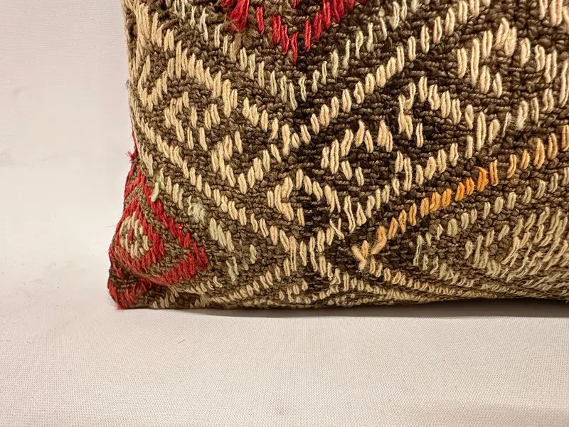 12x24 Brown Pillow Sham, Custom Pillow Case, Kilim Pillow, Pillow Cover, Turkish Pillow, Home Decor Pillow, Aesthetic Pillow Sham - 2