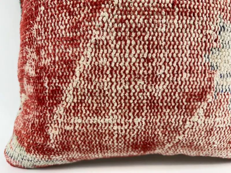 Colorful Pillow, Toss Cushion, Vintage Kilim Pillow, Kilim Cushion Sham, Pillow Case, Interior Designer Pillow, 18x18 Red Pillow Case - 2