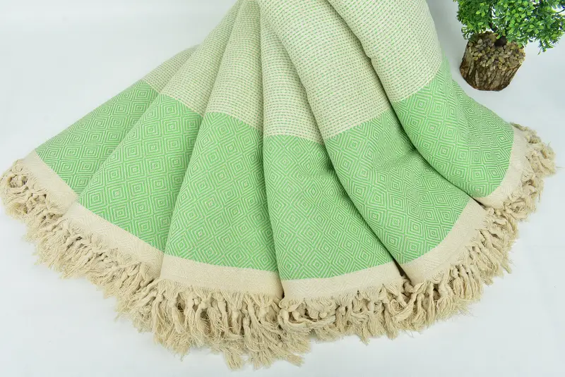 104x80 Cotton Diamond Towel, Throw Blanket Couch, Wedding For Favor, Turkish Towel Beach Blanket, Decorative Blanket, Personalized Gifts - 4