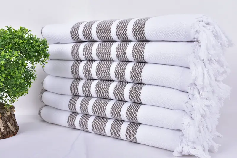 Bachelorette Favor, Custom Bath Towel, Fouta towel, Unique Wedding Gift, 70x40 Cotton Herringbone Towel, Bridesmaid Gifts, Bachelorette Party Favors - 3