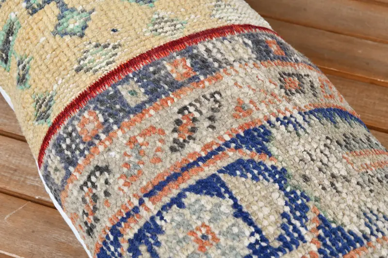 Pillow, Shabby Chic Cushion, Chair Pillow Sham, Pillow for Sofa, Pillow for Couch, Throw Kilim Pillow, Farmhouse Cushion Cover, 12x36 Beige Cushion - 4