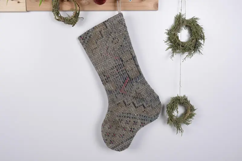 Festive Christmas Ornaments Pattern, 19-Inch Christmas Stocking