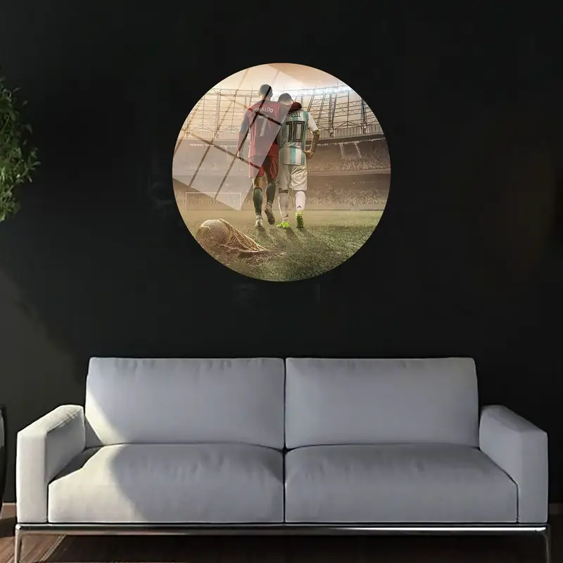 Lionel Messi & Cristiano Ronaldo Fußball-Leinwanddruck