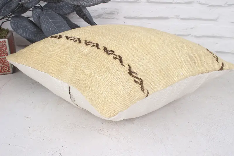 Gift Pillow, Pillow for Sofa, Vintage Pillow, Cushion, Vintage Kilim Pillow Pillow, 16x16 Beige Pillow Cover, Accent Cushion Case - 6