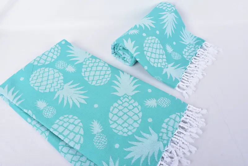 Bachelorette Party Gifts, Turkish Towel Set, Spa Towel, 70x36 Cotton Pineapple Design Towel, Merry Christmas Gifts, Custom Wedding Gifts, Thin towel - 7