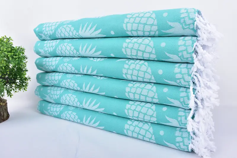 Bachelorette Party Gifts, Turkish Towel Set, Spa Towel, 70x36 Cotton Pineapple Design Towel, Merry Christmas Gifts, Custom Wedding Gifts, Thin towel - 3