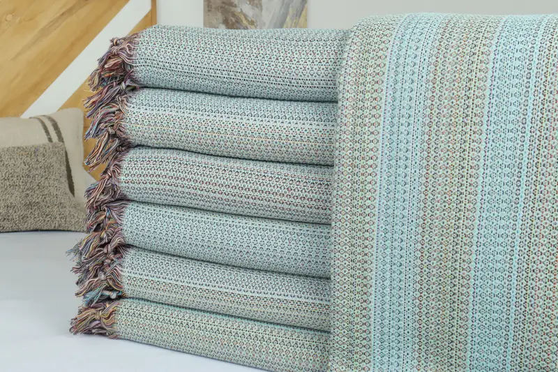 Bachelorette Large Towel, Woven Blanket, Throw Blanket, Custom Blanket, Personalized Gift For Him, 90x88 Cotton Colorful Diamond Towel - 2