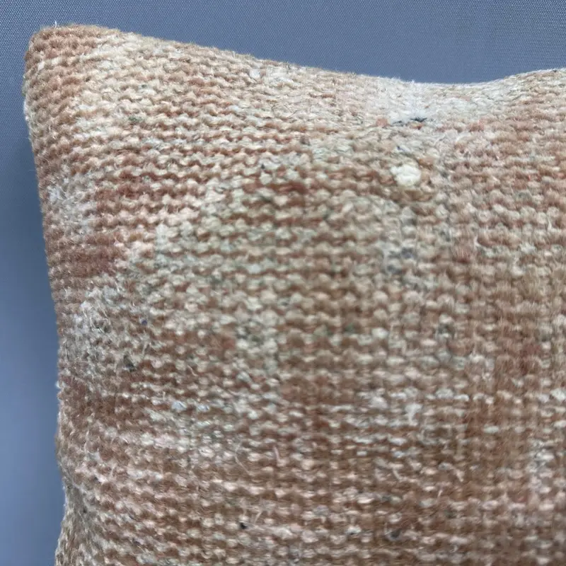 Seat Cushion Case, Cushion, Yoga Pillow Cover, Vintage Pillow, 12x12 Beige Pillow Cover, Throw Kilim Pillow, Pet Cushion, Kilim Pillow - 5