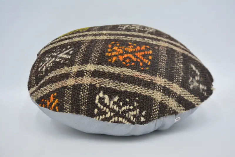 Pillow Sham, Outdoor Patio Pillow, Kilim Pillow, Boho Pillow Sham Cover, Interior Designer Pillow, Handmade Cushion, 16x16 Brown Pillow Cover - 6