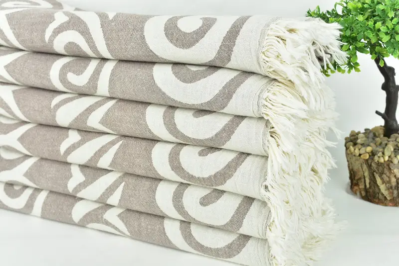70x36 Cotton Patterned Towel, Handmade Gift, Custom Wedding Gift, Bridesmaid Favors, Turkish Beach Towel Bulk, Hammam towel, Monogram Towels - 5