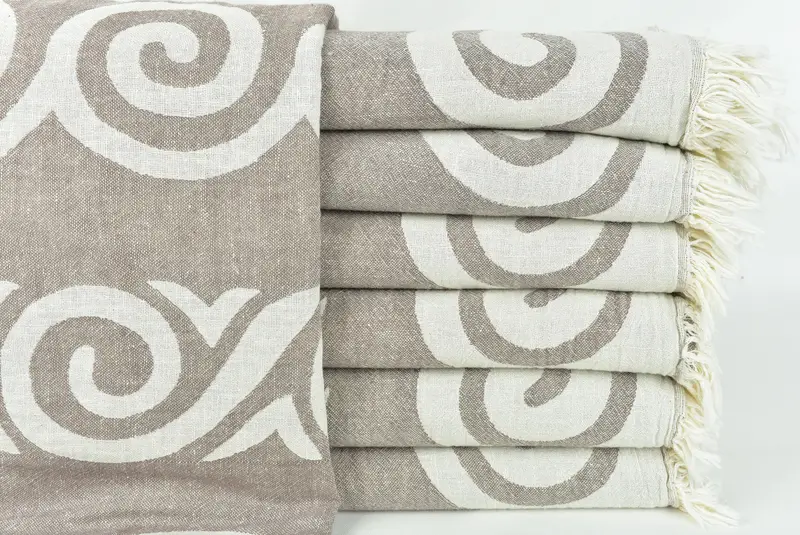 70x36 Cotton Patterned Towel, Handmade Gift, Custom Wedding Gift, Bridesmaid Favors, Turkish Beach Towel Bulk, Hammam towel, Monogram Towels - 3