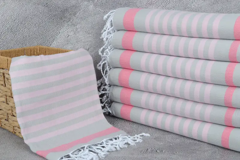 Cute Beach Towel, Fouta towel, Turkish Towel Beach, 70x40 Cotton Striped Towel, Valentines Day Gift For Him, Bachelorette Party Gifts Bridesmaids - 3