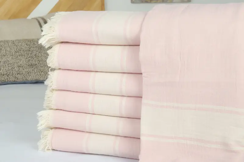 Turkish Blanket Throw, Home Decor Gifts, Gift For Wedding Day, Bedspread, 70x60 Cotton Striped Towel, Personalized Gifts, Turkish Blanket - 2