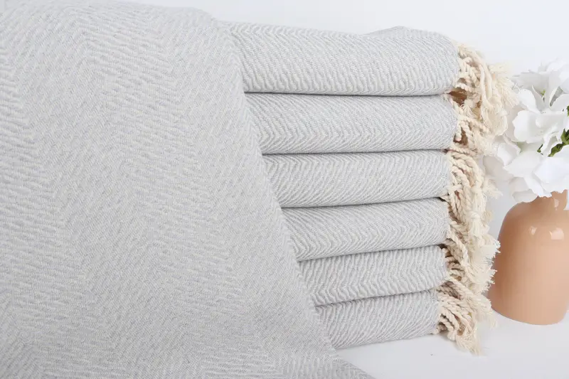 Personalized Turkish Towel, Beach Size Towel, Organic Turkish towel, Custom Wedding Gifts, Scarf Towel, 70x40 Cotton Chevron Towel, Bride Gift - 1