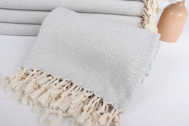 Personalized Turkish Towel, Beach Size Towel, Organic Turkish towel, Custom Wedding Gifts, Scarf Towel, 70x40 Cotton Chevron Towel, Bride Gift - 4