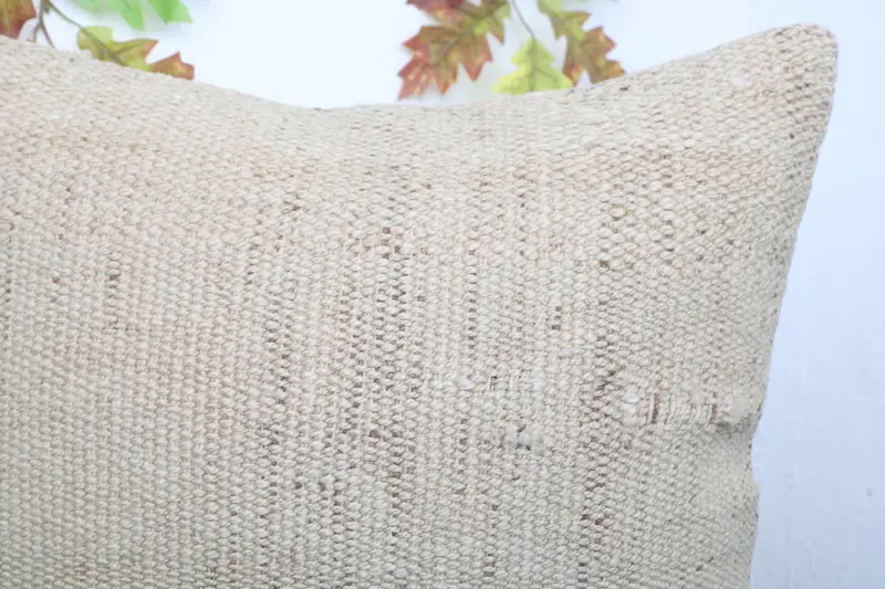 Designer Throw Pillow Sham, Gift Pillow, Pet Cushion Case, Pet Pillow Cover, Turkish Pillow, 20x20 Beige Cushion, Cushion, Handmade Kilim Cushion - 5