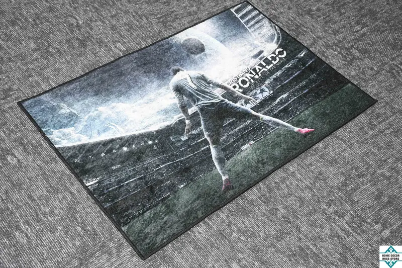 Alfombra estampada tributo a Cristiano Ronaldo - Decoración moderna para el hogar