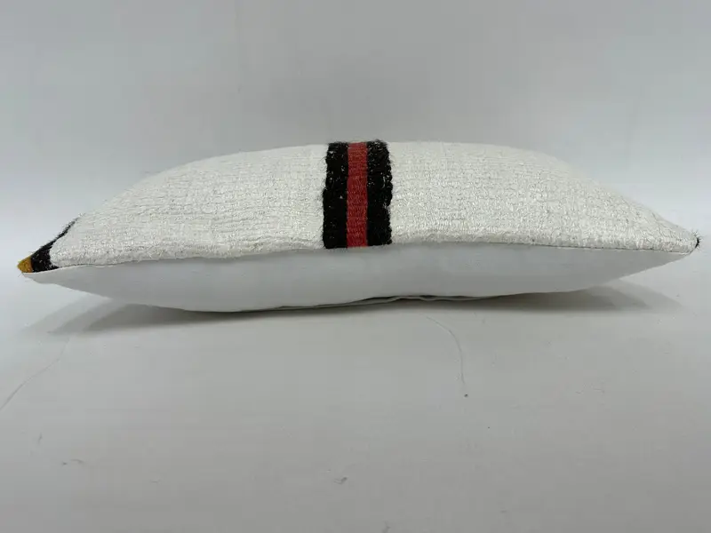 Authentic Pillow Case, Interior Designer Pillow, Pillow Sham, Throw Kilim Pillow, Handmade Kilim Cushion, 10x20 Beige Pillow Case - 5