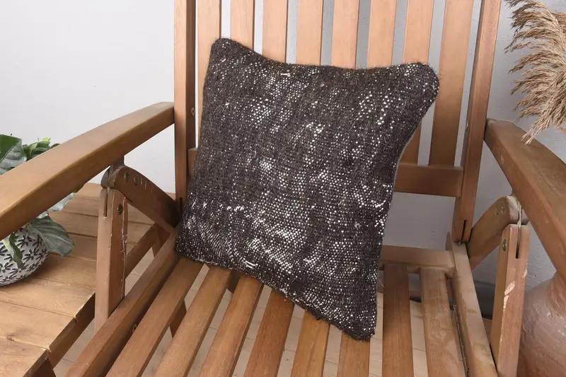 Cushion, Turkish Kilim Pillow, 14x14 White Cushion Case, Accent Throw Cushion, Bolster Cushion Cover, Handmade Kilim Cushion, Boho Pillow - 3