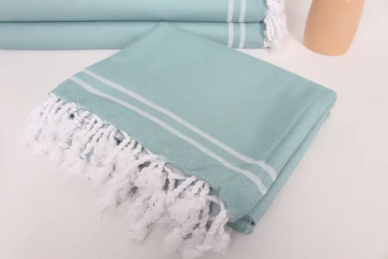 Housewarming Gift, 70x40 Cotton Star Design Towel, Organic towel, Peshtemal Towel, Baby Boy Gift, Sand-resistant Turkish towel for travel - 6