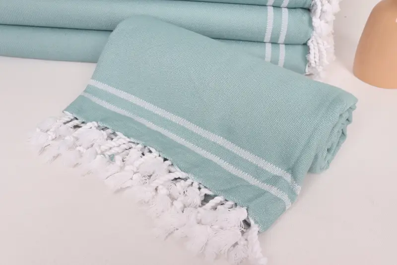 Housewarming Gift, 70x40 Cotton Star Design Towel, Organic towel, Peshtemal Towel, Baby Boy Gift, Sand-resistant Turkish towel for travel - 5