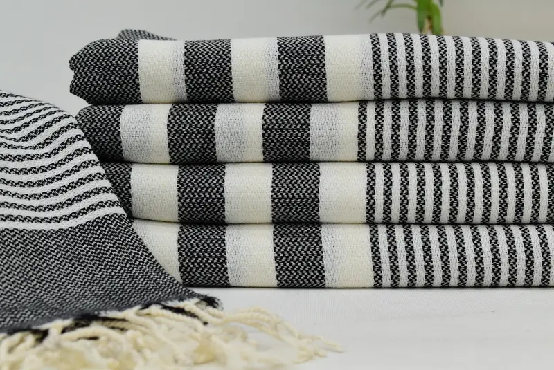 Turkish Towel Beach, Turkish Towel USA, 70x40 Cotton Striped Towel, Kids Beach Towel, Wedding Gift Ideas, Absorbent Turkish towel, Summer Gift Ideas - 2