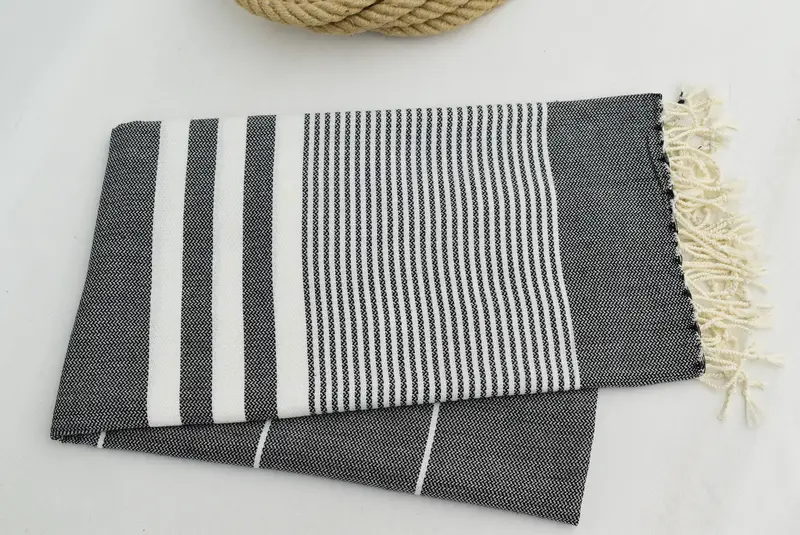 Turkish Towel Beach, Turkish Towel USA, 70x40 Cotton Striped Towel, Kids Beach Towel, Wedding Gift Ideas, Absorbent Turkish towel, Summer Gift Ideas - 7