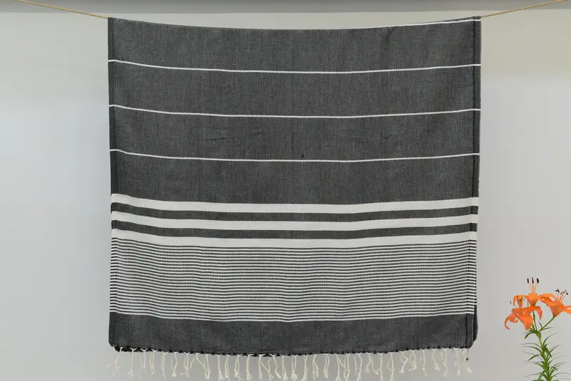 Turkish Towel Beach, Turkish Towel USA, 70x40 Cotton Striped Towel, Kids Beach Towel, Wedding Gift Ideas, Absorbent Turkish towel, Summer Gift Ideas - 6
