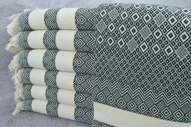 Home Decor Gifts, 70x40 Cotton Diamond Towel, Organic Turkish towel, Family Gift, Bachelorette Party Gifts, Bachelorette Gifts, Gift For Wedding Day - 1