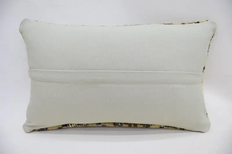 Boho Pillow Sham Cover, Handmade Kilim Cushion, 12x20 Beige Cushion Case, Aztec Pillow Cover, Interior Designer Pillow, Pillow Case - 6