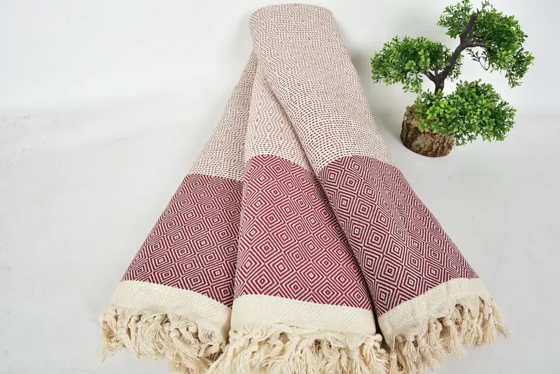 Bridal Shower Gift, Personalized Blanket, Girl Trip Party Favor, Custom Blanket, Organic Throw, 104x80 Cotton Diamond Towel, Wedding Gift For Bride - 4