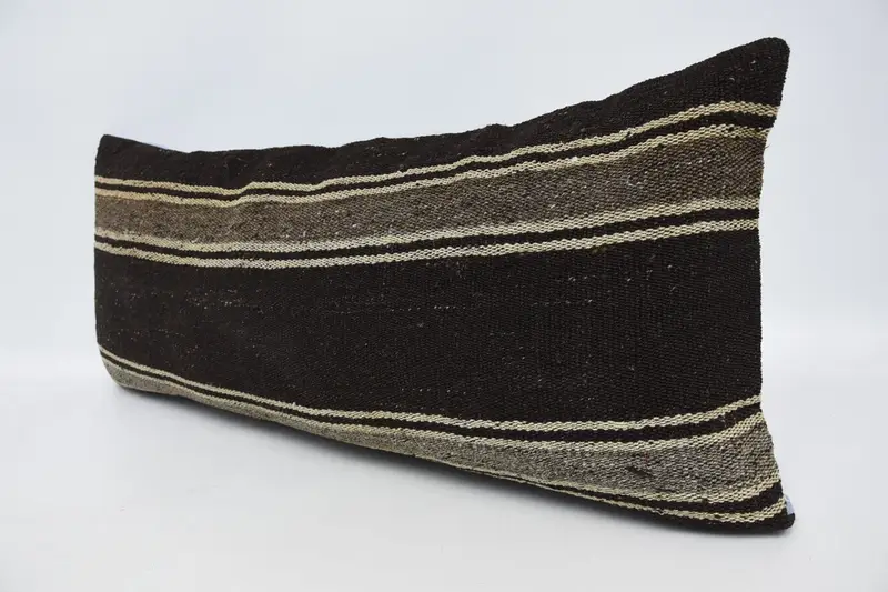 Boho Pillow, Handmade Kilim Cushion, Boho Pillow Sham Cover, Accent Pillow Case, 16x36 Brown Cushion Case, Bohemian Cushion Cushion, Pillow Case - 4