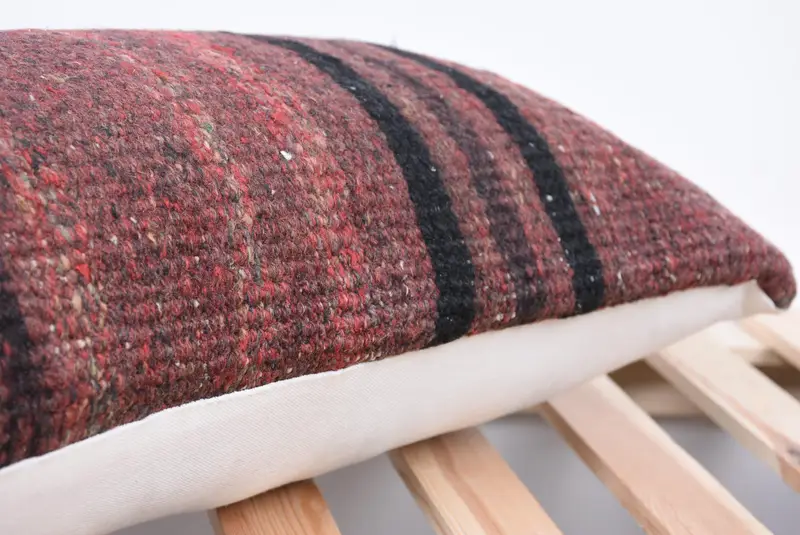Interior Designer Pillow, 12x24 Red Pillow, Decorative Bolster Cushion Case, Pillow for Sofa, Bolster Cushion Case, Vintage Pillow, Cushion Case - 7