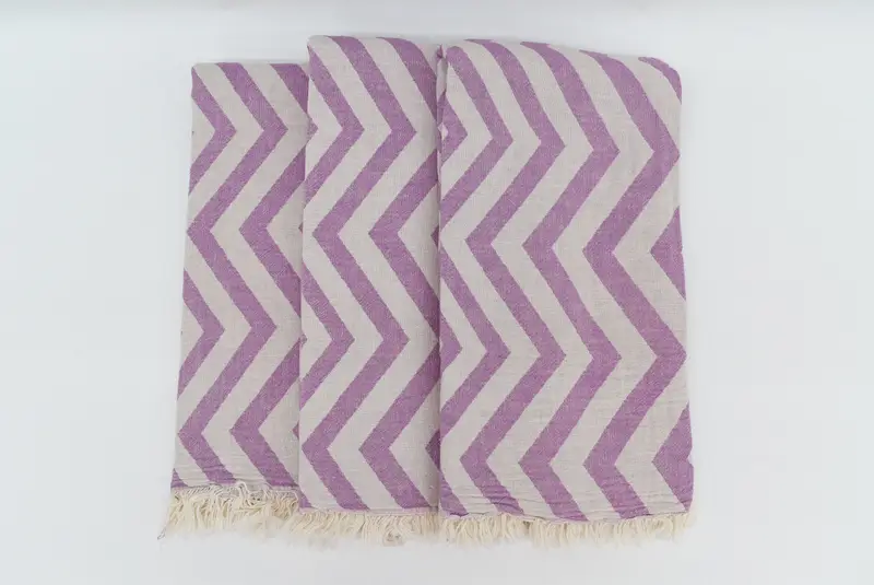 Yoga Towel, Home Gift, 70x40 Cotton Zigzag Design Towel, Turkish bath towel, Turkish Towel USA, Wedding Towel, Organic towel, Family Gift Basket - 7