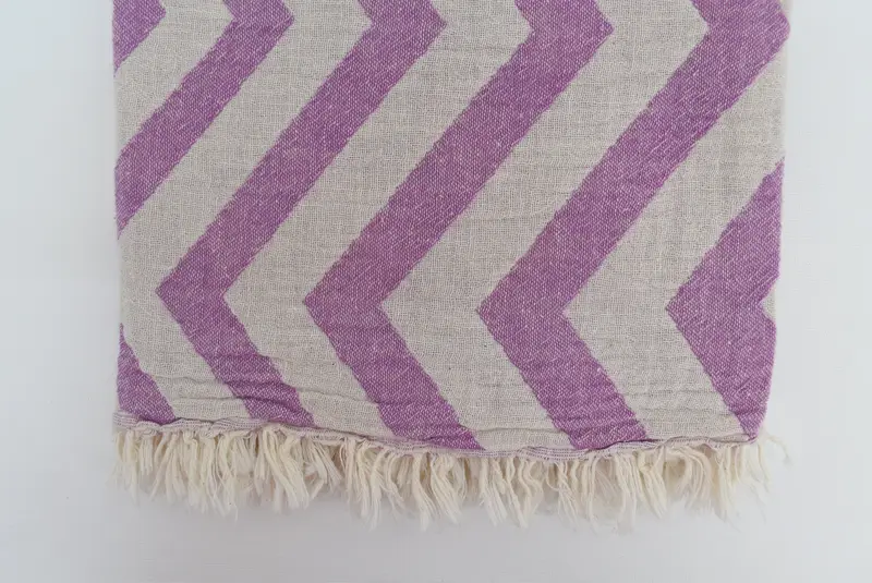 Yoga Towel, Home Gift, 70x40 Cotton Zigzag Design Towel, Turkish bath towel, Turkish Towel USA, Wedding Towel, Organic towel, Family Gift Basket - 6