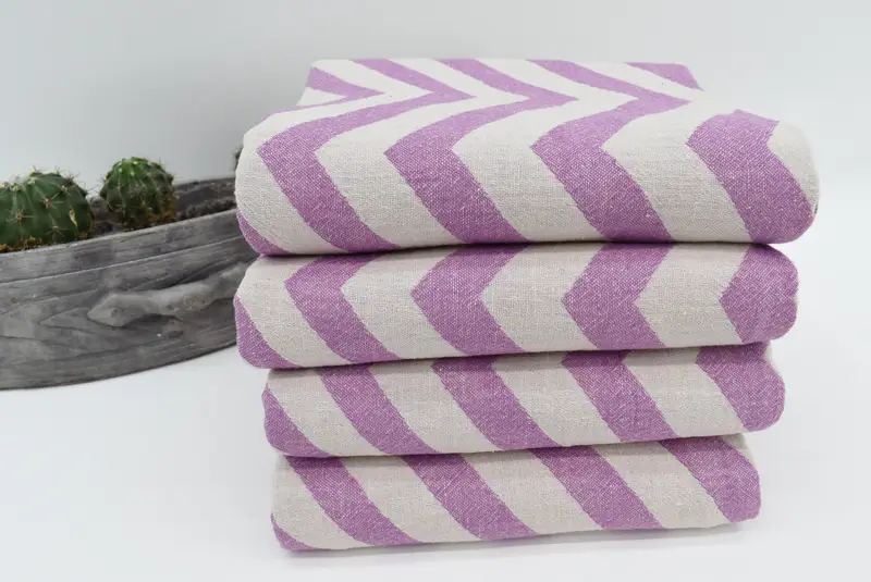Yoga Towel, Home Gift, 70x40 Cotton Zigzag Design Towel, Turkish bath towel, Turkish Towel USA, Wedding Towel, Organic towel, Family Gift Basket - 8