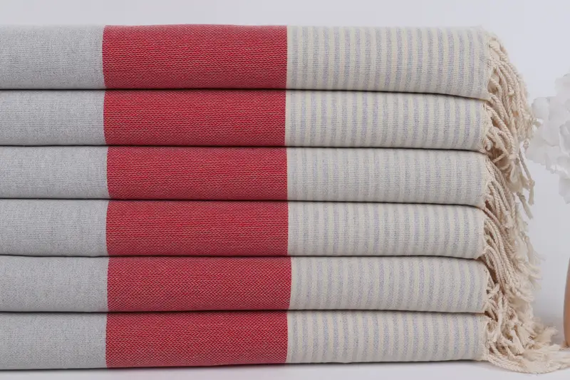 Lightweight towel, Best Beach Towel, Baby Boy Gift, Guest Towel, 68x40 Cotton Striped Towel, Beach Theme Wedding Gift, Spa Towel, Housewarming Gift - 3