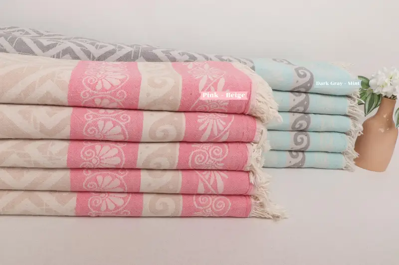 Turkish Towel Beach Blanket, Bachelorette Gifts, Best Friend Christmas Gift, Throw Blanket Couch, Custom Wedding Gifts, 70x56 Cotton Diamond Towel - 1