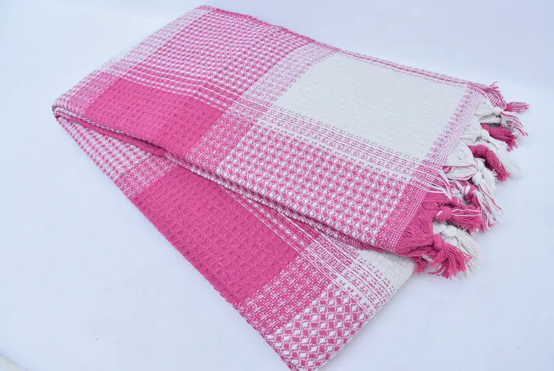 92x88 Cotton Striped Towel, Turkish Bedspread, Boho Throw Blankets, Custom Wedding Gifts, Customized Throw Blankets, Turkish Blanket, Organic Throw - 5