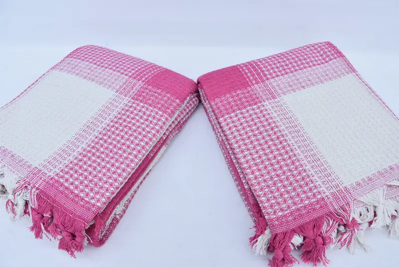 92x88 Cotton Striped Towel, Turkish Bedspread, Boho Throw Blankets, Custom Wedding Gifts, Customized Throw Blankets, Turkish Blanket, Organic Throw - 4