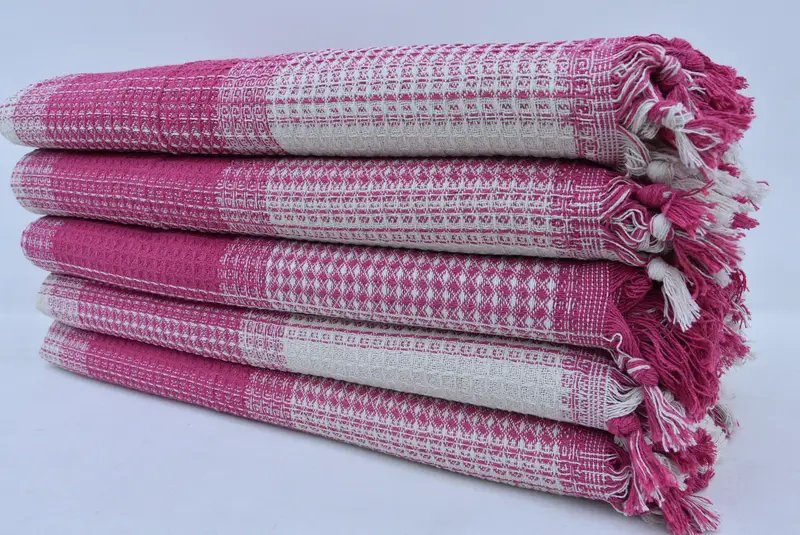 92x88 Cotton Striped Towel, Turkish Bedspread, Boho Throw Blankets, Custom Wedding Gifts, Customized Throw Blankets, Turkish Blanket, Organic Throw - 3