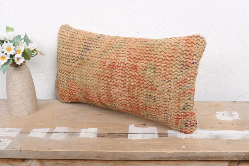 Home Decor Pillow, Boho Pillow Sham Cover, Pillow Case, 8x16 Orange Pillow Cover, Outdoor Throw Pillow Case, Pet Pillow Cover, Antique Pillows - 4
