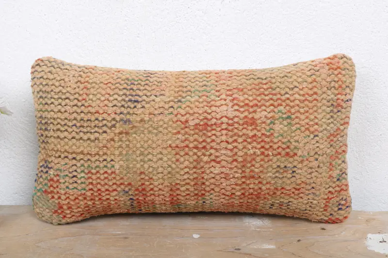 Home Decor Pillow, Boho Pillow Sham Cover, Pillow Case, 8x16 Orange Pillow Cover, Outdoor Throw Pillow Case, Pet Pillow Cover, Antique Pillows - 2
