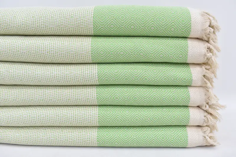 Decorative Green Diamond Throw Blanket, Personalized Gift, 103x79 Inches