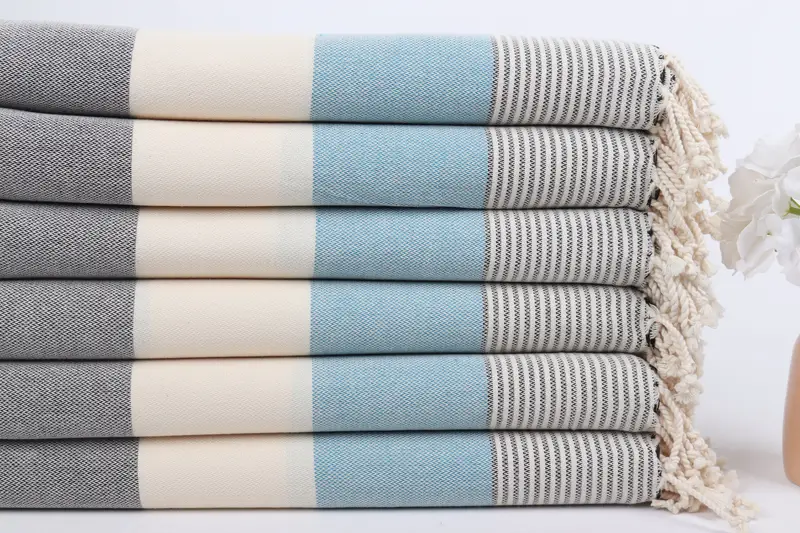 Travel towel, Bachelorette Gifts, 70x40 Cotton Striped Towel, Beach Wedding Favor, Quick-dry travel peshtemal towel, Bath towel, Embroidery Towels - 3