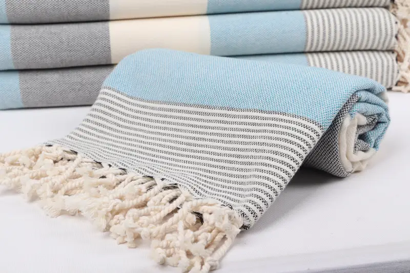 Travel towel, Bachelorette Gifts, 70x40 Cotton Striped Towel, Beach Wedding Favor, Quick-dry travel peshtemal towel, Bath towel, Embroidery Towels - 4