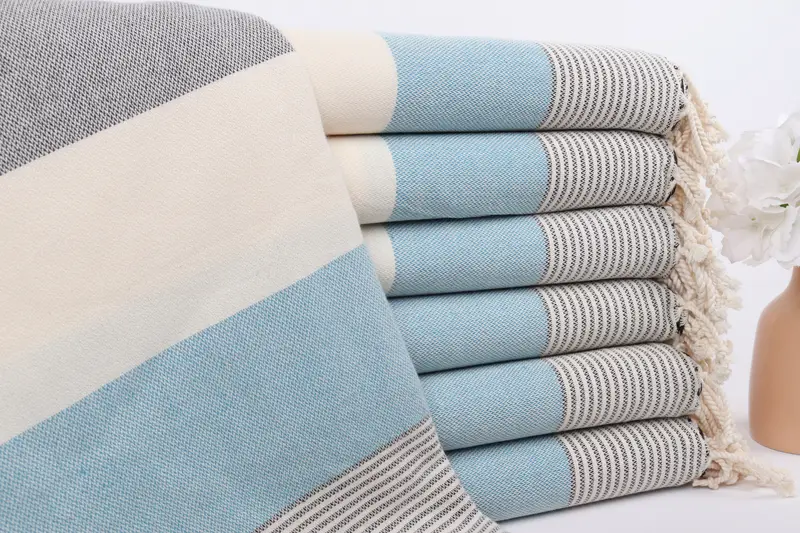Travel towel, Bachelorette Gifts, 70x40 Cotton Striped Towel, Beach Wedding Favor, Quick-dry travel peshtemal towel, Bath towel, Embroidery Towels - 1