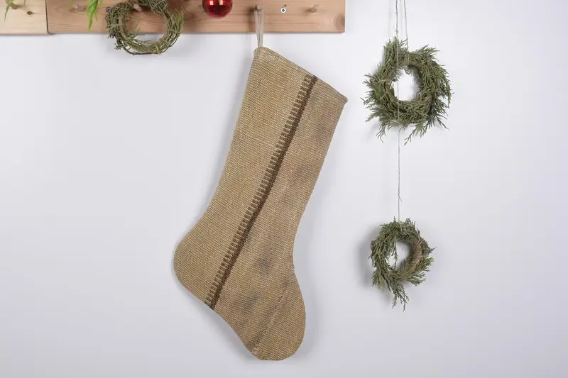 Patrón de adornos navideños, calcetín Kilim de 19 pulgadas